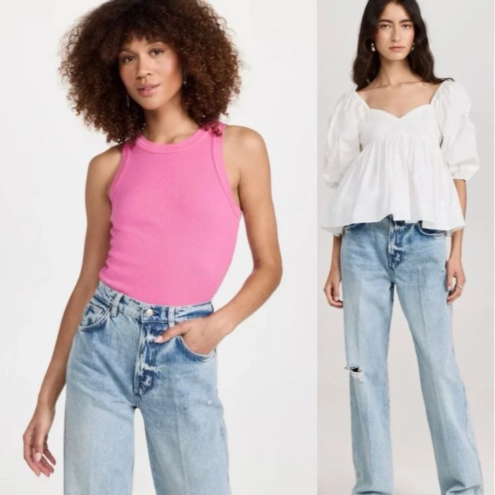 Reformation Jeans Val 90s Mid Rise Straight 24 Light Baggy Relaxed Y2K (26x31.5)